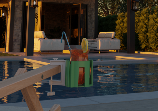 Sip and Relax: Keep Poolside Spills at Bay with the Cup-Holster!